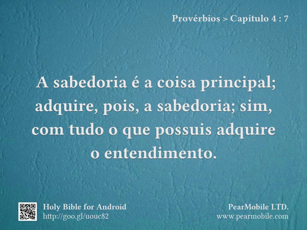 Provérbios, Capítulo 4:7